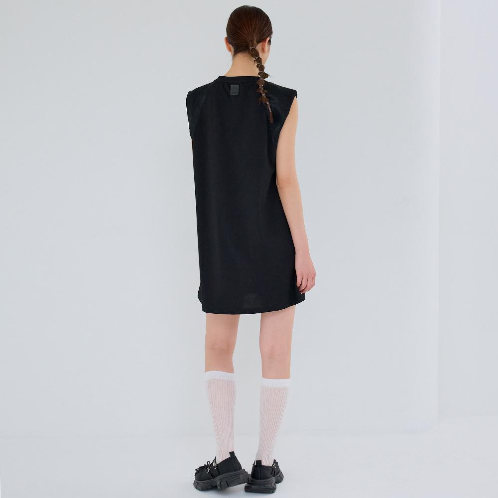 Eiaenlei Ar_Shoulder Padded Dress_Black