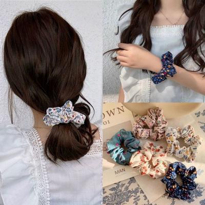 5Pcs Fragmented Large Intestine Hair Circle,French Fabric Hair Cord Small Fresh Headband Hair Accessory,Travel Accessories