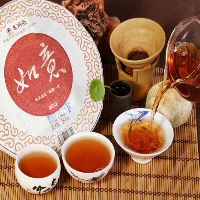 Ruyi * 2013 Anul Yunnan Longrun Tea Puer Ripe Shu Pu-erh Tea Pu'er Cake 357g