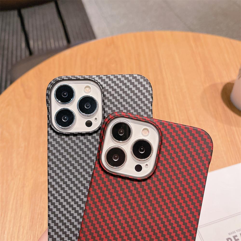 Matowa bezramowa obudowa z włókna węglowego do Iphone 12 13 Mini 11 Pro Max X Xs Xr 7 8 Plus Se 3 Business odporna na wstrząsy Ultra cienka okładka