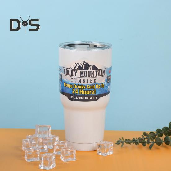Stainless Steel Ice Cup 900ML Large Capacity Insulation Tumbler with Straw Car Coffee Cup for Hot Cold Drinks Water Tea Milk Office Outdoor Insulated