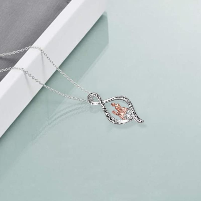 Mother and Daughter Infinity Pendant Necklace Always My Daughter Forever My Friend Necklace Birthday Gifts