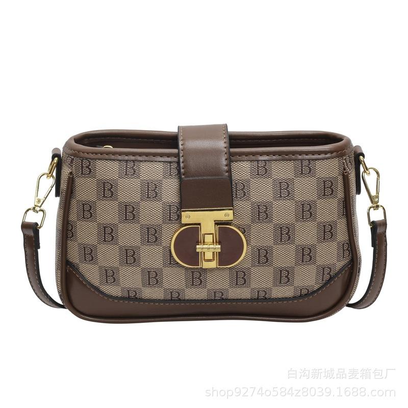 2025 new women's bag single shoulder messenger bag single shoulder messenger bag fashionable versatile mother bag middle-aged and elderly women's bag