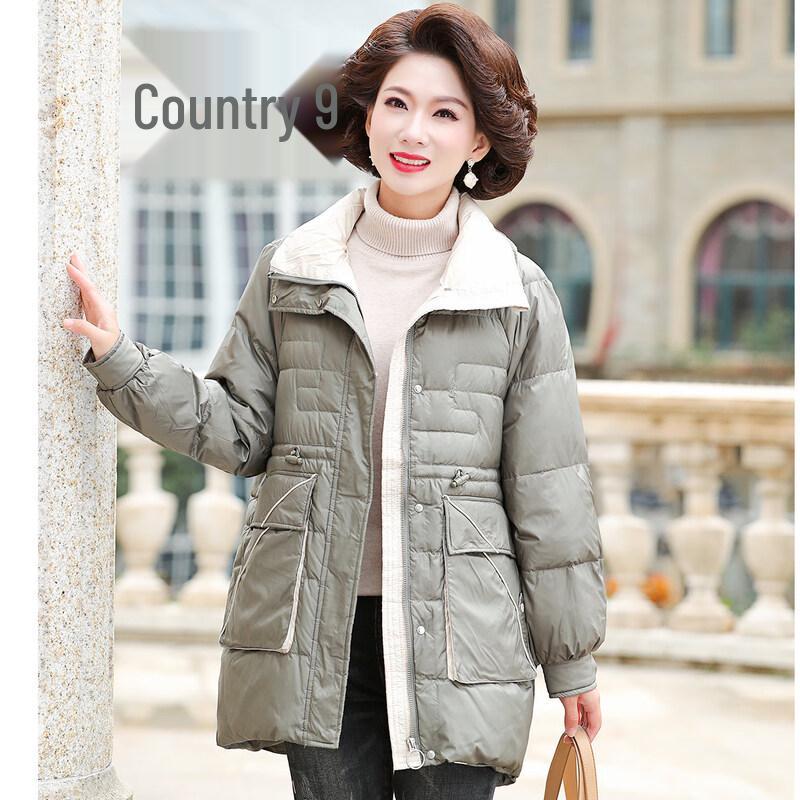 

JIANHU Women s Stand Collar Thickened Winter Down Jacket S