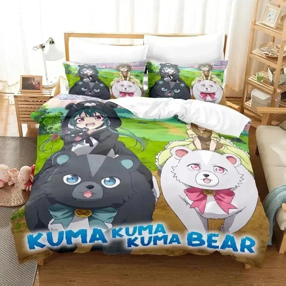 Comforter 3D Print Anime Kuma Kuma Kuma Bear Bedding Set Bedroom Soft Modern S Comefortable
