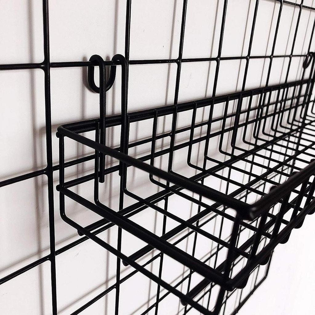 Hanging Basket Storage And Display Basket for Wire Wall Grid Panel Cabinet