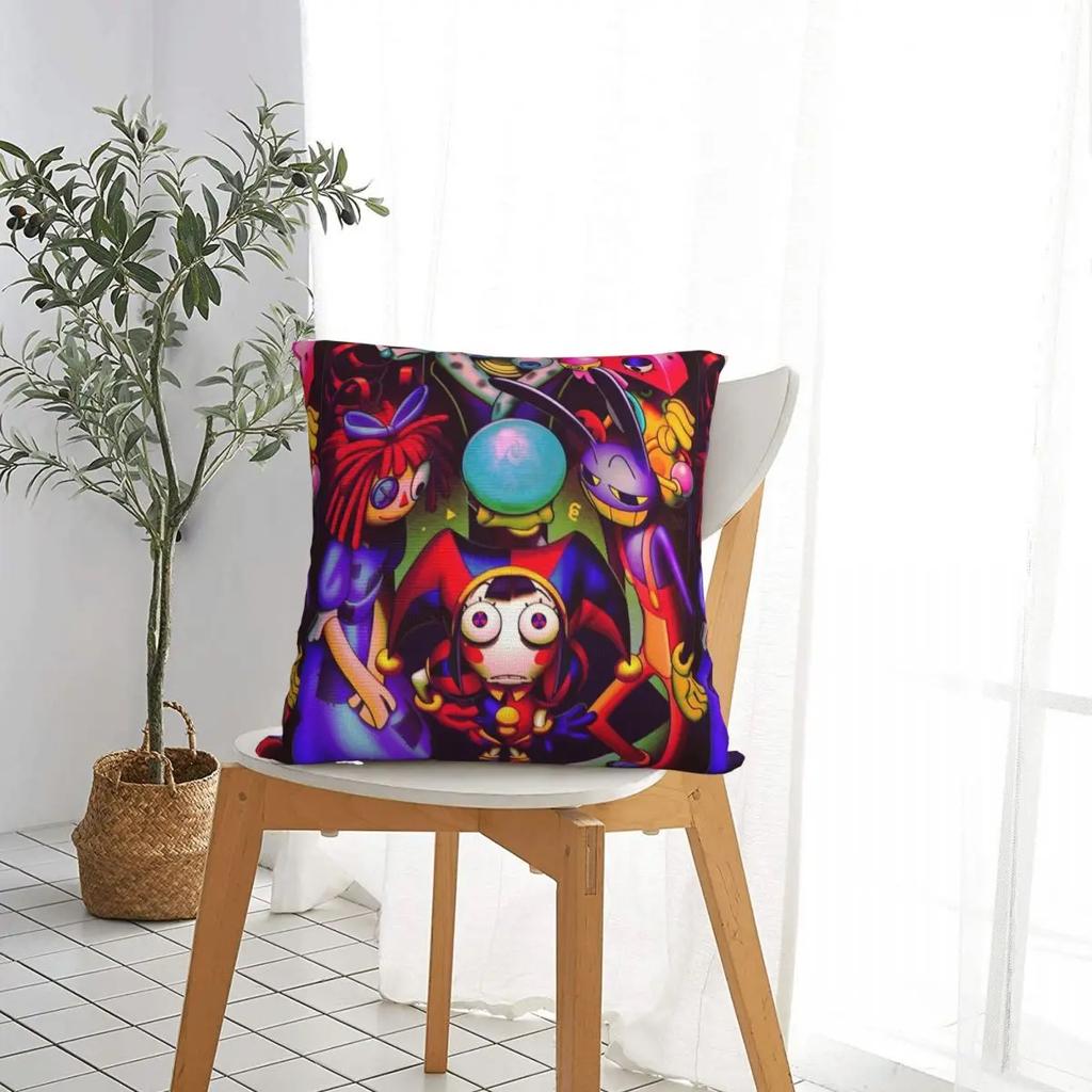 The Amazing Digital Circus Series Pillow Cases Cushion Cover Awesome Decor Throw Pillow Case Cover for Home