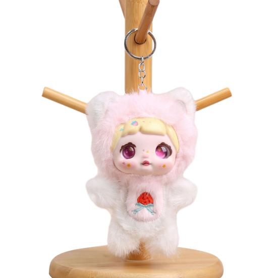 

Вінілова Лялька Плюшевий Брелок Фруктова Тематика М яка Іграшка з Худі 14см Милий Шарм для Рюкзака та Колекційна Іграшка білий