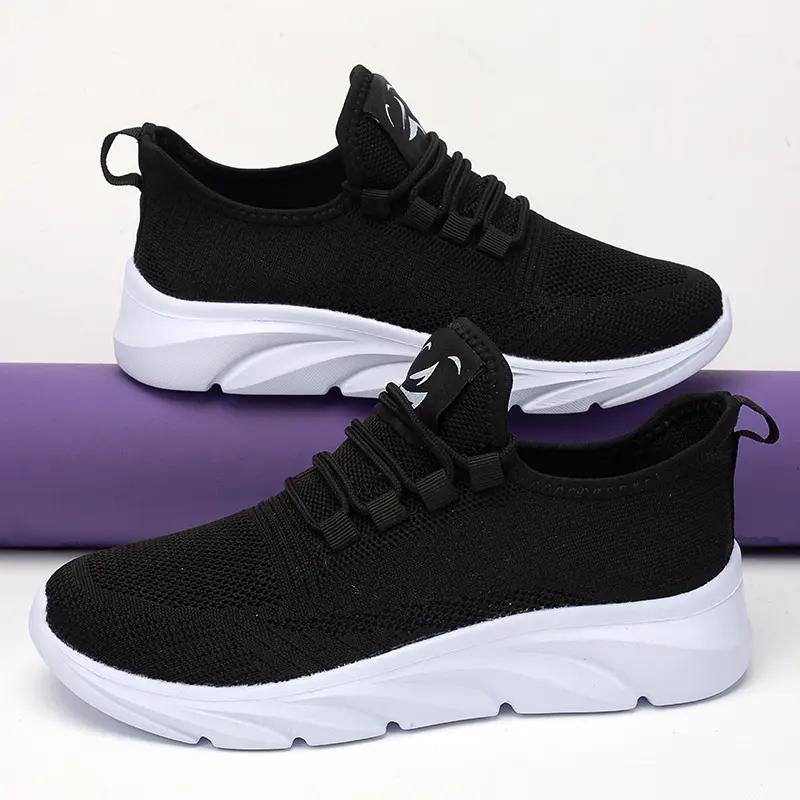 Fashion Breathable Mesh Men Sport Running Shoes Ultralight Soft Thick Sole Women Sneakers Walking Jogging Socks Footwear Tenis Masculino