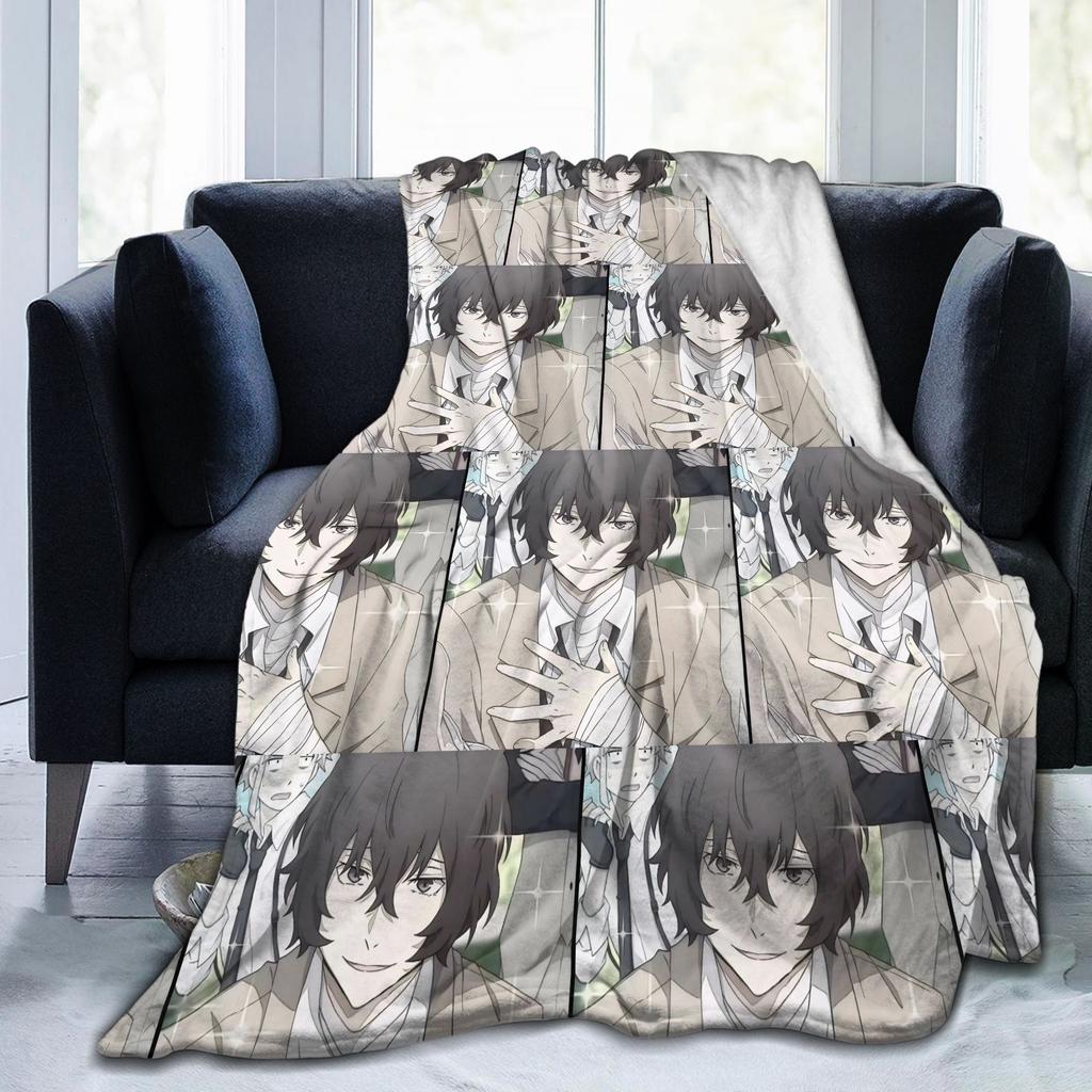 Dazai Bungo Stray Dogs Blankets Fleece Spring/Autumn Multi-function Ultra-Soft Throw Blanket for Bedding Travel Bedspreads