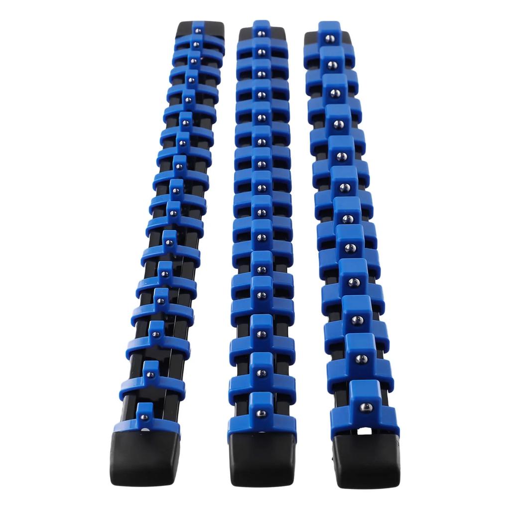 3pcs Wrench Holders Traight Plastic Socket Wrench Organizer Rail Bracket Repair Tools Wall Socket Wrenches Storage Tools