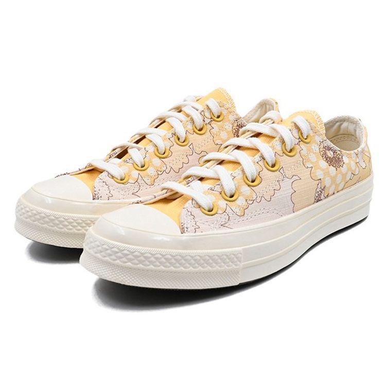 Converse Chuck 70 Low Crafted Florals Women Sneakers Yellow Cyber-Mango Egret A00538C