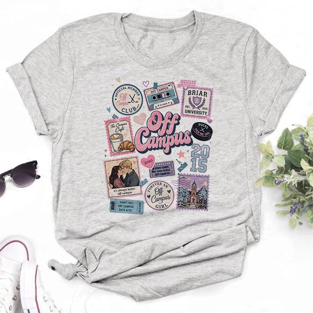 TV Off Campus Briar University Graham  Unisexs Womens Cotton Tshirt Short Sleeve Casual Fans Yk Ins Tshirt Top Cheap