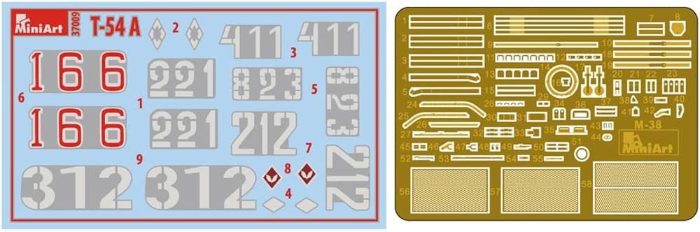 Miniart Scale Soviet Medium Tank Plastic Model Kit MA37017 1/35 T-54A