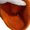 Hermes Gorro de Cashmere com Marca H Laranja Cashmere Feminino Usado