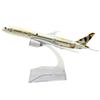 1/400 Diecast Plane Model Building Kit 16cm Scale Etihad B787 787 Airplane Models Alloy Toy Aircraft with Landing Gear Home Decor