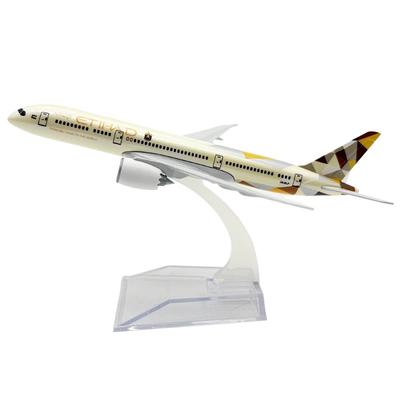 1/400 Diecast Flugzeugmodell Bausatz 16cm Maßstab Etihad B787 787 Flugzeugmodelle Legierung Spielzeugflugzeug mit Fahrwerk Heimdekoration
