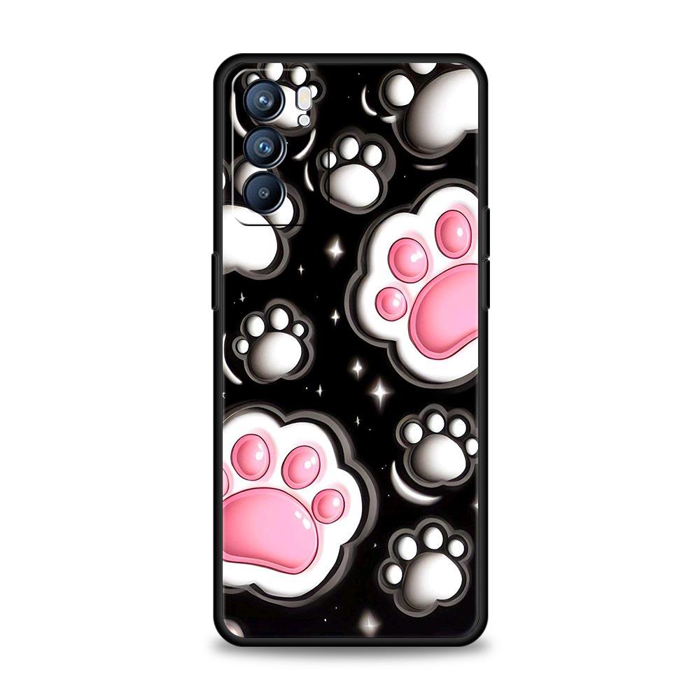 

Og Paw Print Aesthetics Phone Case For Oppo Reno 13 12 11 10 7 F Find X5 X6 A98 A80 A79 A78 A57 A54 A31 A17 Pro Soft TPU Cover Reno13 F