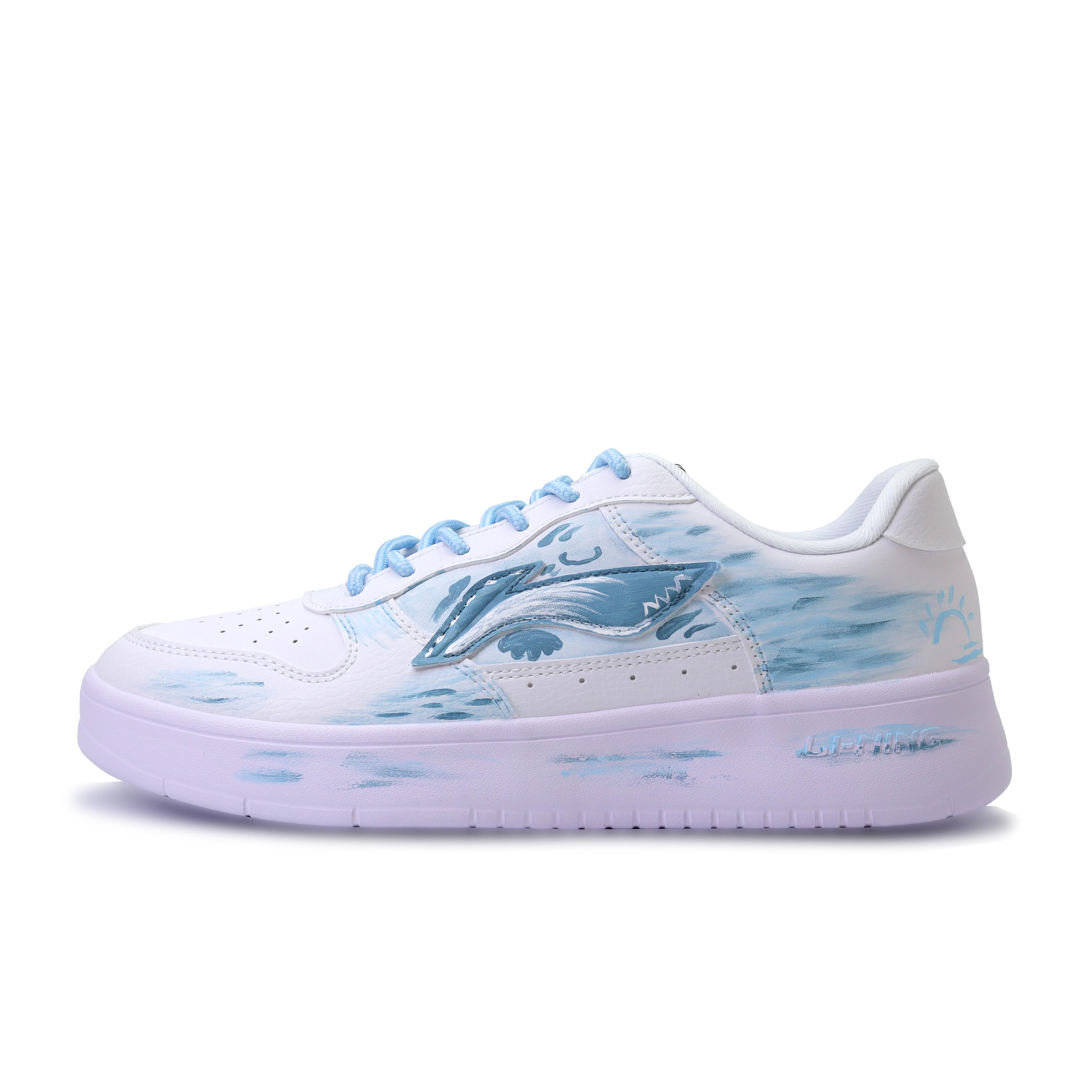 

Li Ning Floating Boat Abrasion Resistant, Lightweight, And Breathable Low top Skateboard Shoes Unisex Blue White AGCS419-1(Team1218-) 35.5