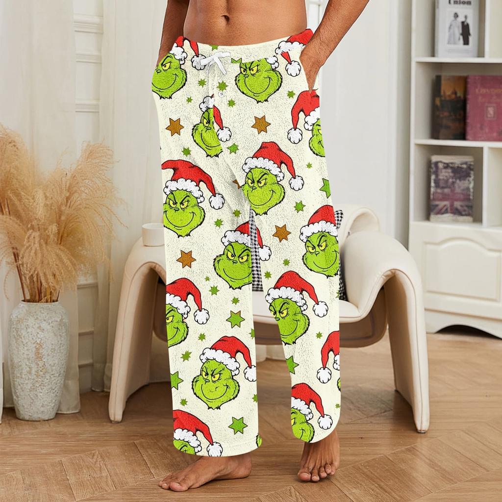 Men's Christmas Print Pants Cozy Sleep Pants
