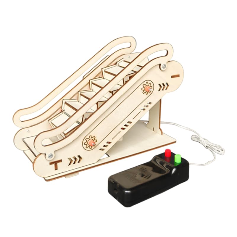 

Alasum Escalator Toy Assembly Science 3D Elevator Puzzle Science Model Model Building Kit Wooden Escalator Hobby Craft Miscellaneous Learning Wood бежевий