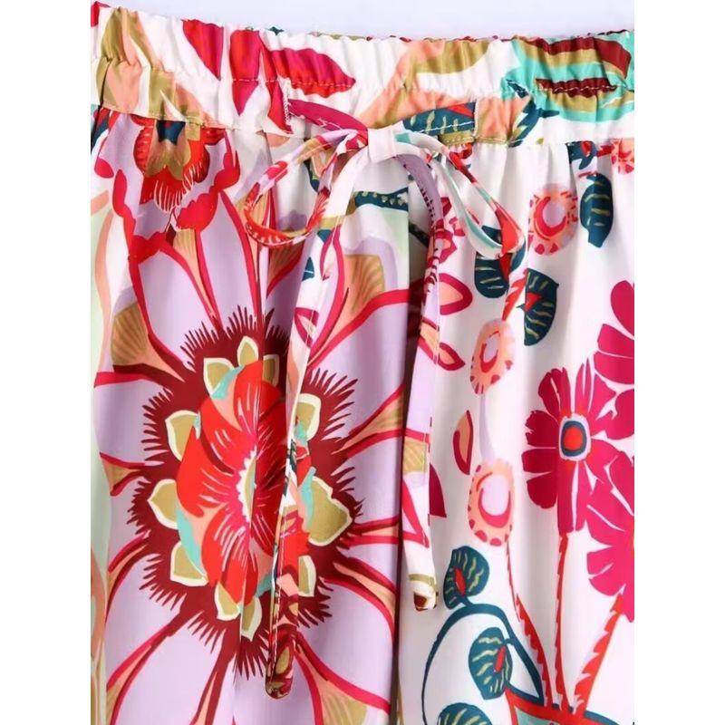 Kaslead New Arrival Women's Fashion Style Fashion Casual Ethnic Style Design Trendy Print Half-Length Dress