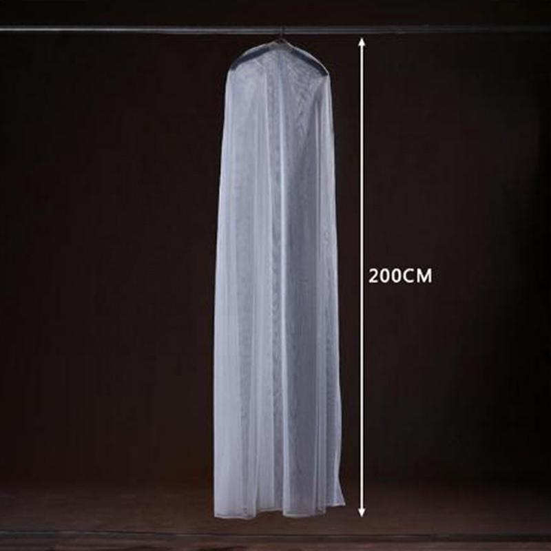 Dlouhý Průhledný Měkký Tylový Obal proti Prachu Domácí Oblečení Ochranný Obal na Svatební Šaty