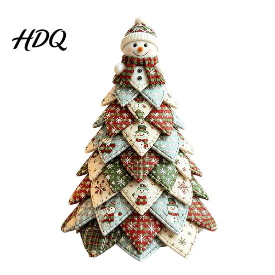 Festive DIY Projects for Holidays Quilted Fabric Christmas Tree Craft Kit Vintage Patchwork Sewing Set Unique Handmade Presents Tabletop Decor Xmas