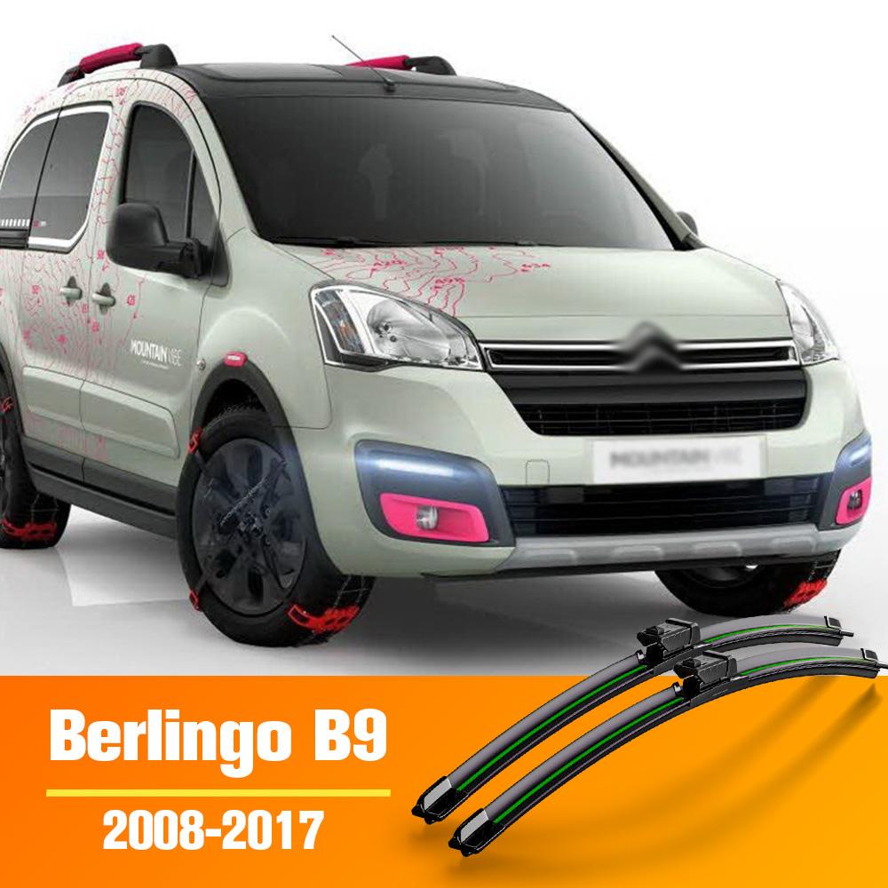 Wiper Front Wiper Blades For Citroen Berlingo B9 2008-2017 2009 2010 2011 2012 2013 Windshield Windscreen 26"16" Accessories