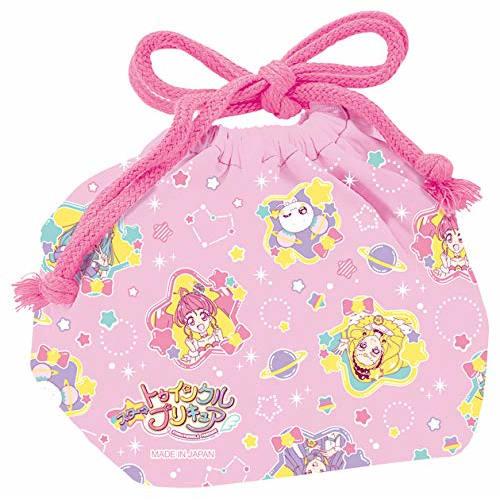 Komori Resin Star Twinkle PreCure Lunch Drawstring Bag, Pink, 30 x 16.5 x 12cm, 1 Bag (Set of 1)