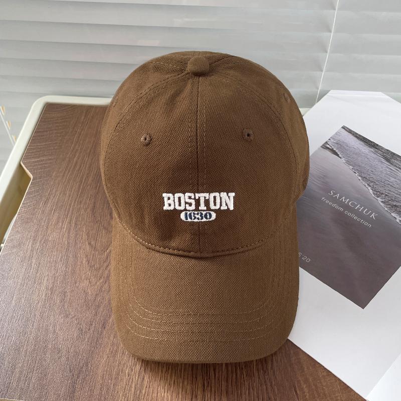 BOSTON Embroidered Baseball Hat for Men and Women, Four Seasons Soft Duck Tongue Hat, Travel, Hiking, Outdoor