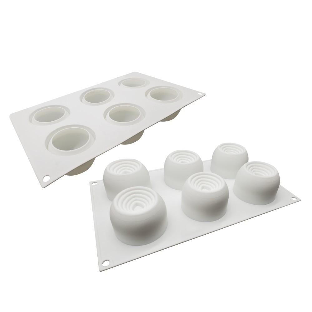 

День Святого Валентина 6 кругов вихревой любовный мусс силиконовая форма для торта запеченное мороженое белый