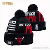 Woolen hat RedBull Warm hat with Chicago team logo, outdoor sports beanie with personalized lettering