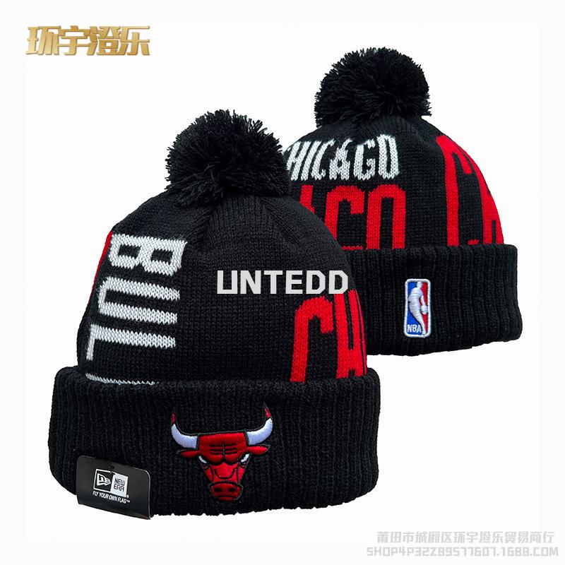 Woolen hat RedBull Warm hat with Chicago team logo, outdoor sports beanie with personalized lettering