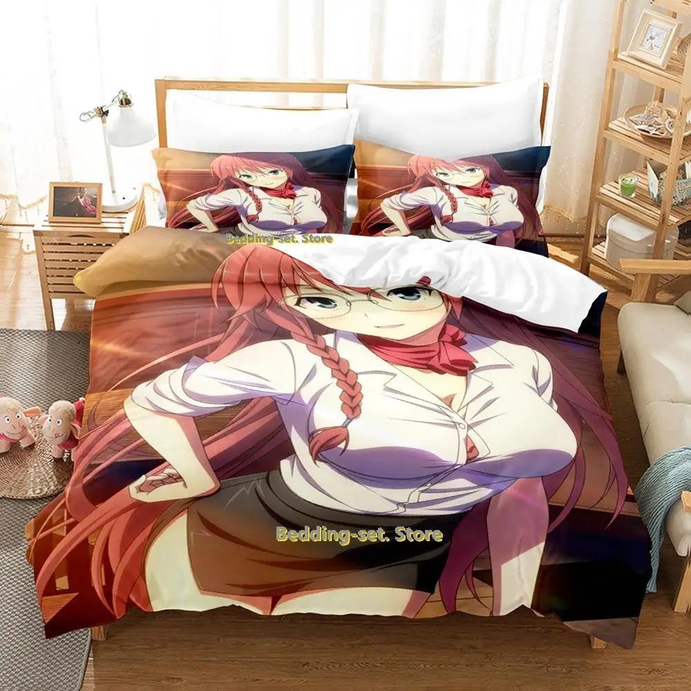 New Lilith Asami Trinity Seven Bedding Set Single Twin Full Queen King Size Bed Set Adult Kid Bedroom Duvetcover Sets Anime Bed