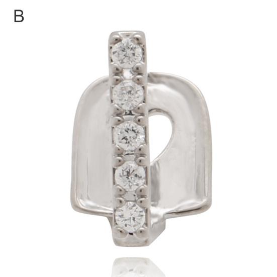 Teeth Braces Heart Shape Cubic Zirconia Men Women Hip Hop Vertical Stick Braces for Halloween