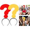 2 Stuks Grappige Rode Hart Hoofdbanden Set voor Concerten, Halloween, Cosplay & Fotorekwisieten - Zachte Elastische Hoofdbanden