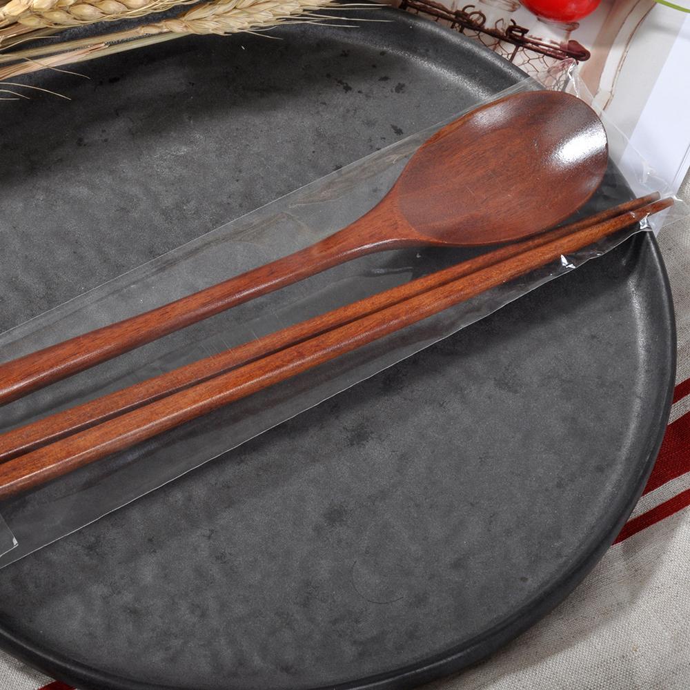 Japanese Wooden Reusable Sushi Chopsticks Spoon Cutlery Set Non-slip Travel Dinnerware Suit Tableware Kitchen Tools