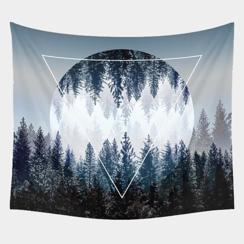 1Pc, Beautiful Night Sky Wall Tapestry Home Decorations Wall Hanging Forest Starry Night Tapestries For Living Room Bedroom
