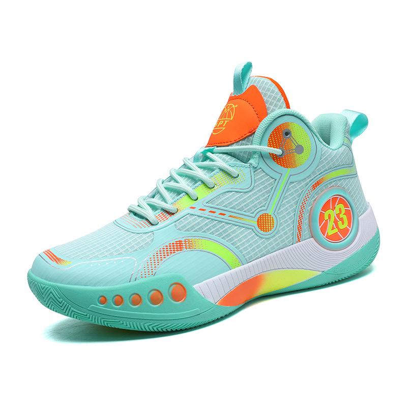 Men's High-Top Basketball Shoes - Breathable, Non-slip, Shock-absorbing Sneakers for Middle School Students