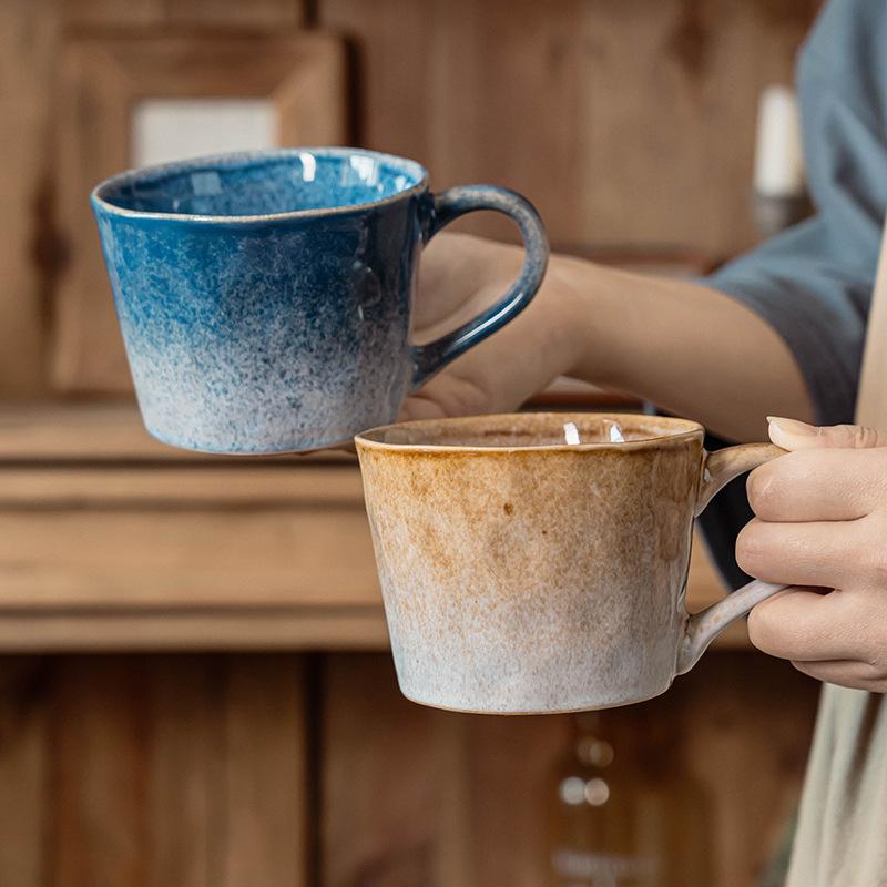 Retro Kiln-changed Glazed Mug Japanese Ceramic Cup Ceramic Coffee Cups Drinkware Personalized Gift Original Mugs Cup for Tea Bar