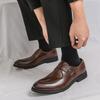 Fashion Britain Gentleman Monk Strap Loafers Men's Pointed Toe Patent Leather Shoes Designer Formal Wedding Dress Homecoming Footwear