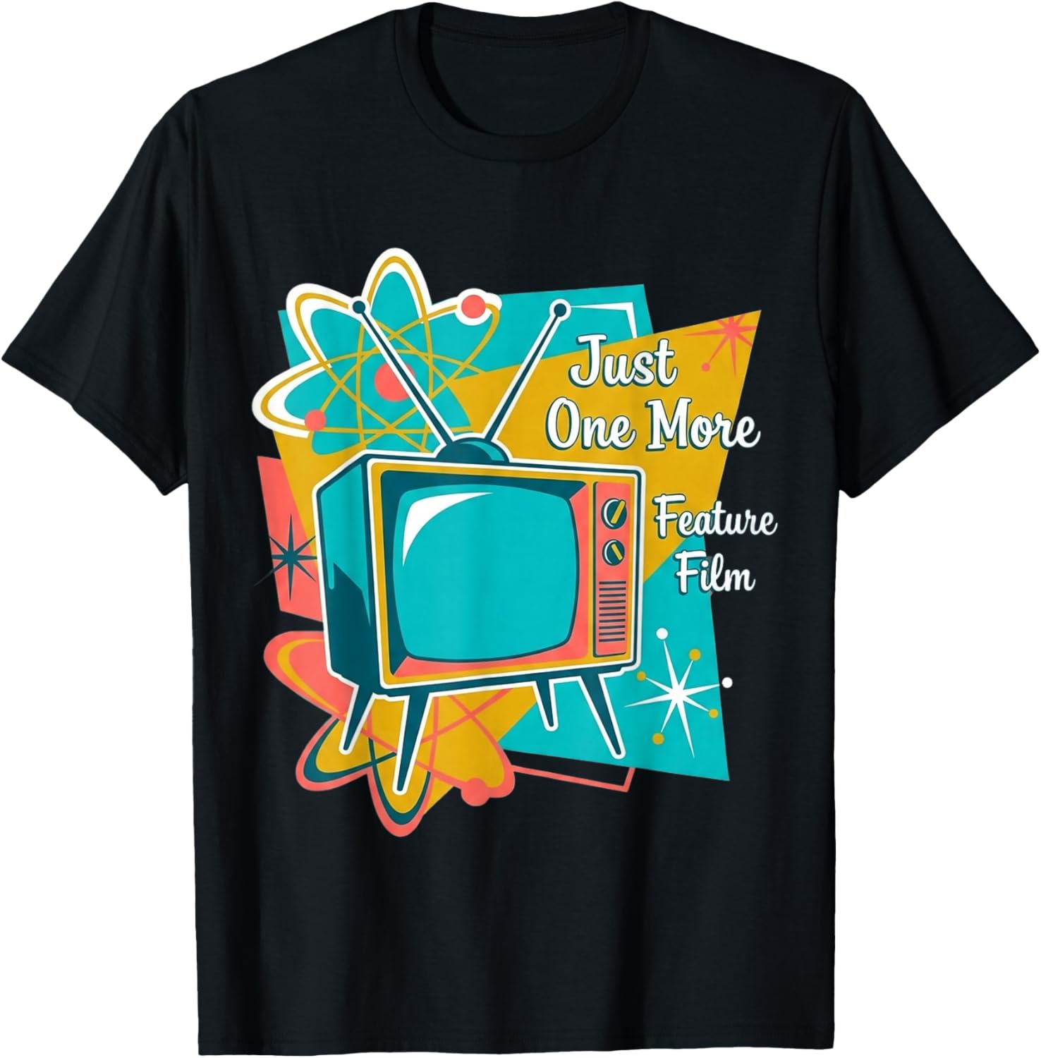 

Just One More Feature Film Mid-Century Retro Television T-Shirt 5XL різнокольоровий