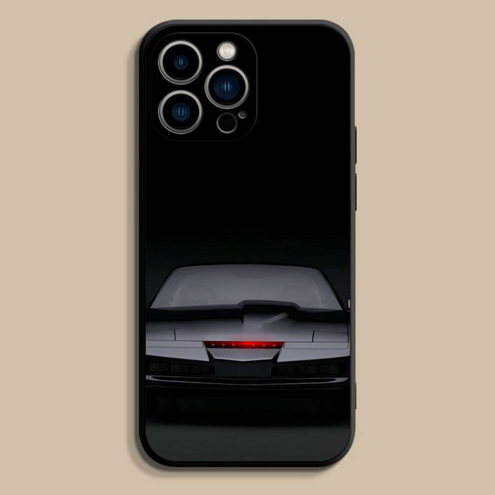 K-Knight Rider K-KITT Car For iPhone 17,16,15,14,13,12,11,Pro,Max,Plus,E,SE4,Air,Mini Black Soft Cover Phone Case