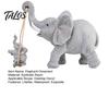 Elephant Ornament for Living Room Statue Resin Mother And Child Figurine Swing Art Piece Baby Sculpture Home Office Desktop Decor Lifelike