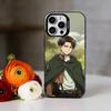 Anime A-Attack On Titan L-Levi Ackerman Phone Case For iPhone 17,16,15,14,13,12,11 Plus,Pro Max,XS,Colorful Silver Black Cover