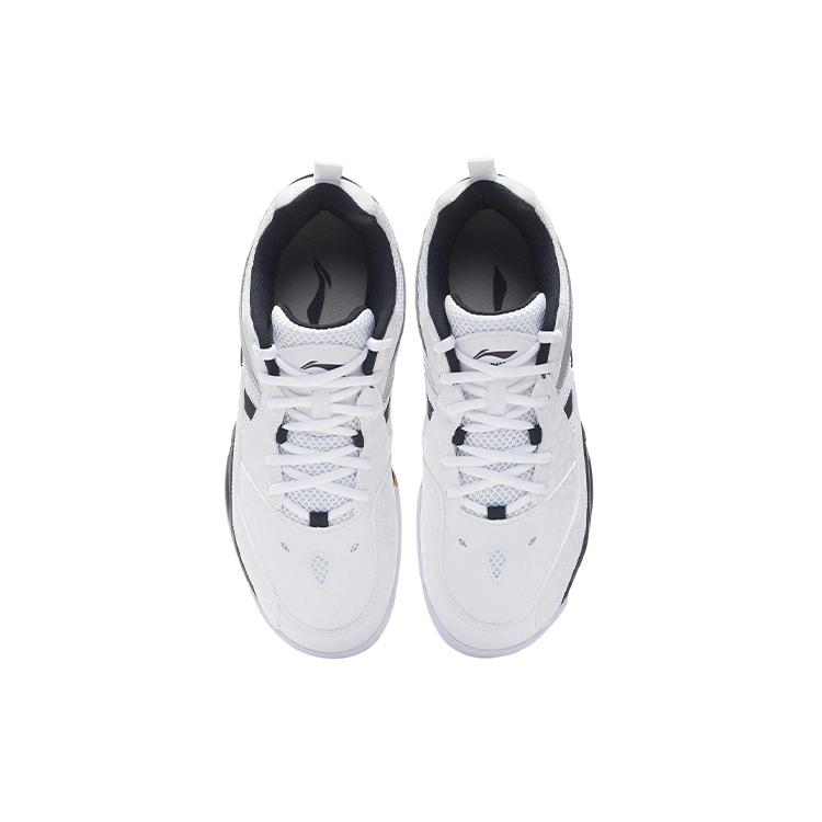 New LiNing Koba Cushioned Slip Resistant Abrasion Resistant Breathable Low Top Badminton Shoes White Black AYTM079-11