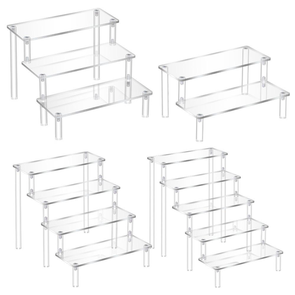Acrylic Blind Box Display Rack Standing Table Cupcake Cosmetic Perfume Dolls Action Figure Display Rack Decoration Storage Shelf