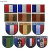 France Tricolor Shield Velcro Patch - Embroidered National ID Patch