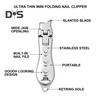 Portable Nail Clippers with Catcher Splash Proof Sharp Stainless Steel Wide Jaw Blade Foldable Small Cutter for Fingernail Toenail Built-in Nail File